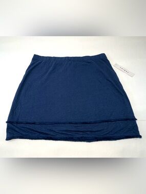 NWT Tribal Navy Sea Lined Pull-On Casual Skirt Size XL
